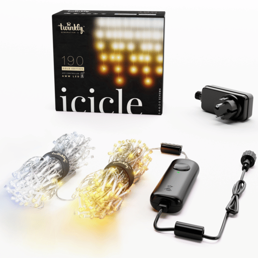 Twinkly Icicle lyskæde 190 LED istapper 5m Gold edition