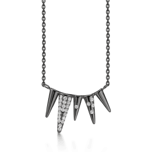 Istapper Sortrhodineret Sølv Halskæde fra Støvring Design